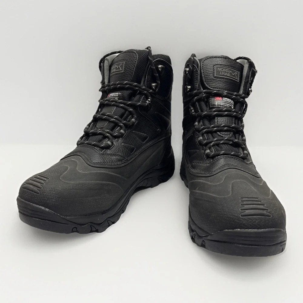 Nord Trail Men's Sz 10M NOVA Black Waterproof 400g Thinsulate Winter Hiking Boot
